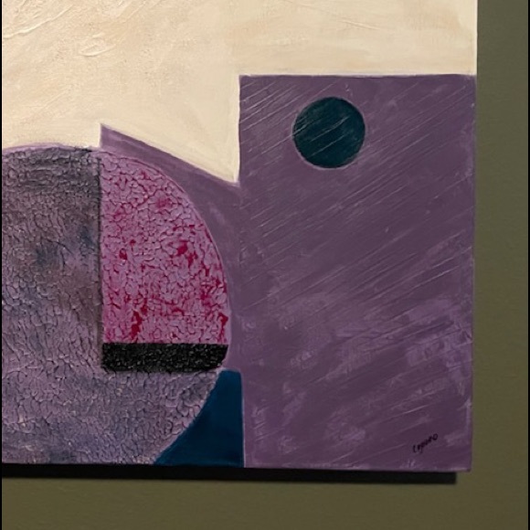 “Square Everywhere” One of a kind Oil Painting - Picture 3 of 9